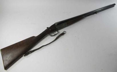 Fusil de chasse, calibre 16-65. Canons juxtaposés,...