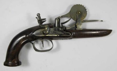 Pistolet éprouvette à silex. Garnitures en...