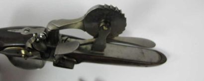 Pistolet éprouvette à silex. Garnitures en...