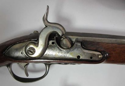 Paire de pistolets d'arçon à silex transformé...