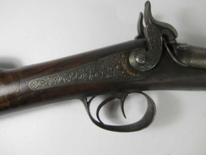 Fusil de chasse à percussion deux coups....