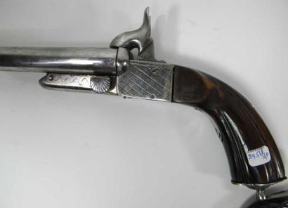 Lot: - Paire de pistolets à broche à coffre,...