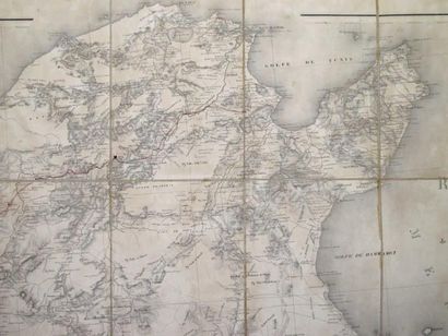 Ensemble de six cartes militaires de la Tunisie,...