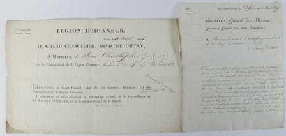 Colonel Jean François CHRISTOPHE. Deux documents:...