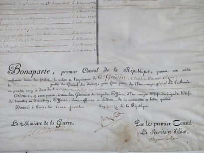 Brevet de Général de division de Charles...