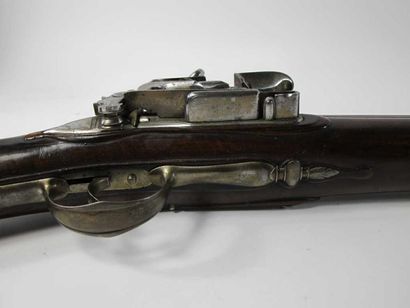 Belle carabine de chasse à silex. Fort canon...