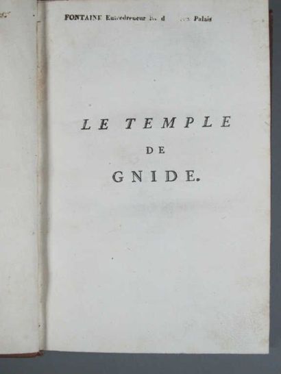 [MONTESQUIEU Charles de Secondat de]
Le Temple...