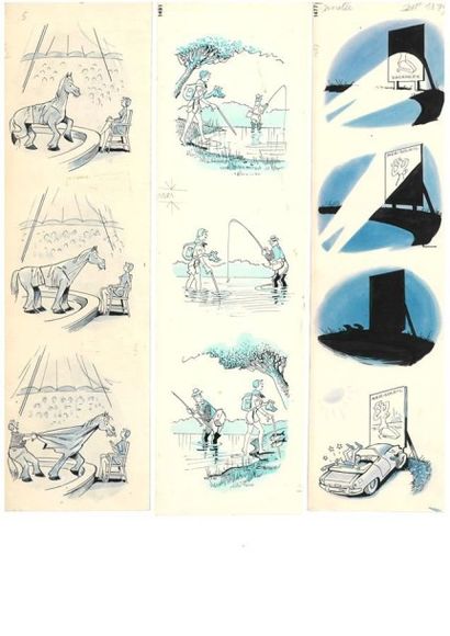 COQ
Lot de 78 strips à l'encre de Chine pour...