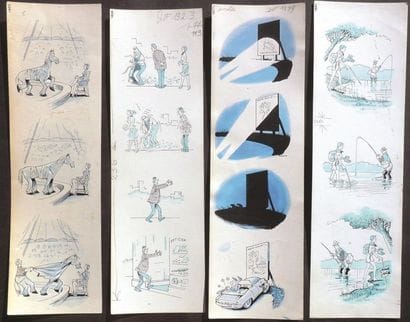 COQ
Lot de 78 strips à l'encre de Chine pour...