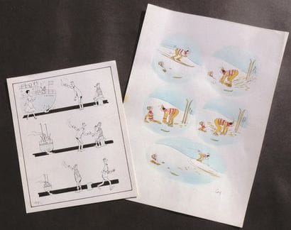 COQ
Lot de 4 planches dont 3 en couleurs...