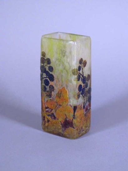 DAUM à Nancy
Vase à section rectangulaire...