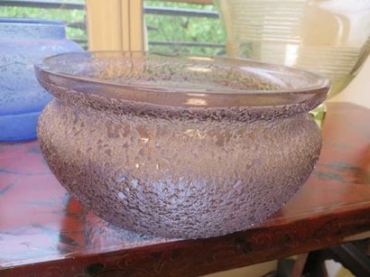 DAUM France
Coupe basse étranglée en verre...