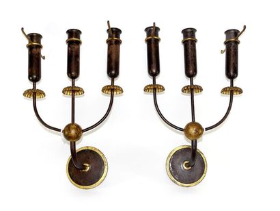 POILLERAT Gilbert (1902-1988)
Paire d'appliques...