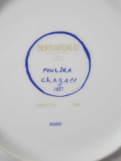 CHAGALL Marc (1887-1985)BERNARDAUD
Manufacture...