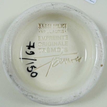 TREMOIS PIERRE YVES (Né en 1921)
Assiette...