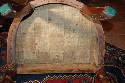 Fauteuil de bureau en acajou et placage d'acajou,...