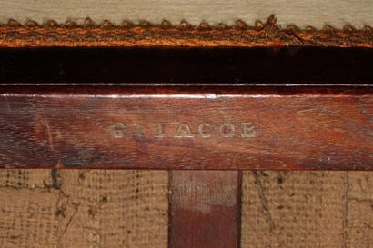 Chaise en acajou et placage d'acajou, le...