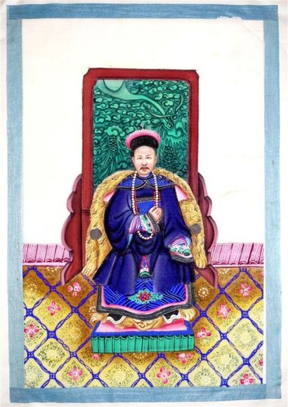 CHINE
Ensemble comprenant : deux albums de...