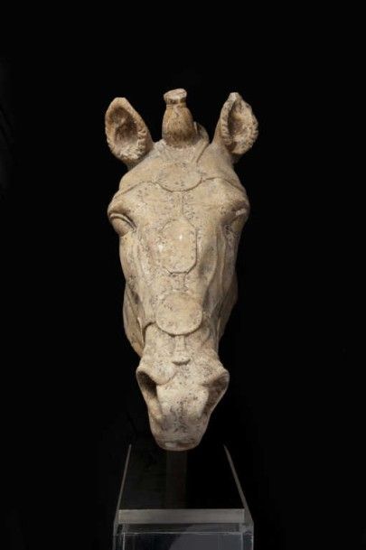 Tête réaliste, représentant celle d'un cheval....