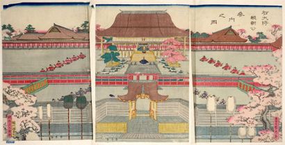 UTAGAWA Sadahide (1807-1873) 
Triptyque oban...