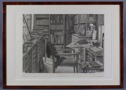 Érik Desmazières (né en 1948) Le Bureau de...