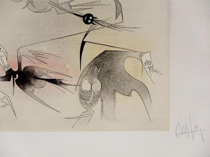 Wifredo Lam (1902-1982) Pl. VII pour le portefeuille...