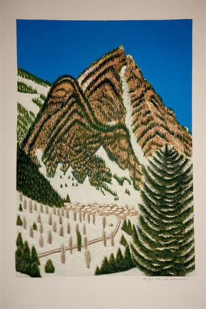 Théo Schmied (1900-1985) Le Village de la...