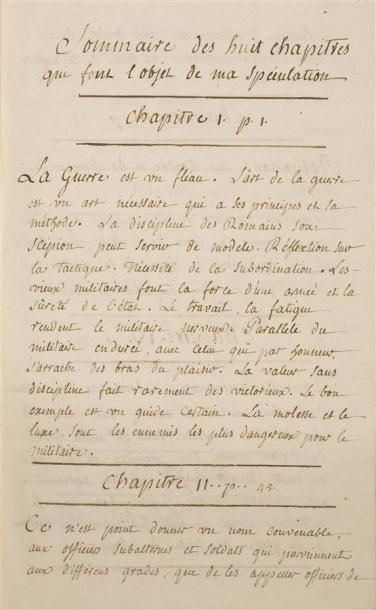 MANUSCRIT. MILITARIA : LES SPECULATIONS D'UN...
