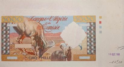 Ensemble de 40 épreuves de billets de banque...