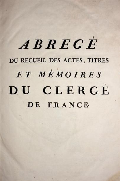 [DU ZAULZET] : Abrégé du recueil des actes,...