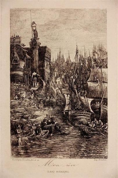 Rodolphe Bresdin (1822-1885) Mon Rêve. 1883....