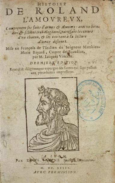BAYARD (Matthieu-Marie) [Boiardo (Matteo...