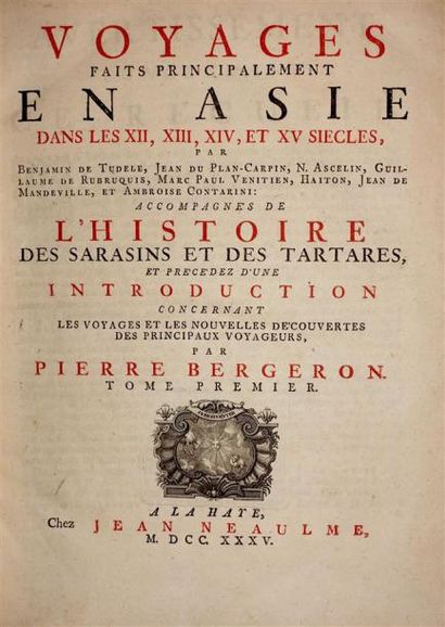 BERGERON (Pierre) : Voyages faits principalement...