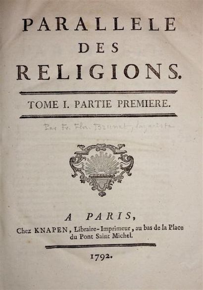 [BRUNET (Frère, Lazariste)] : Parallèle des...