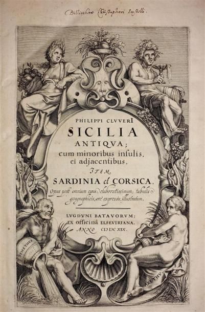 - CLUVERIUS : Sicilia Antiqua. Leyde, Elzevir,...