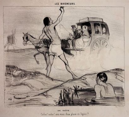 Honoré Daumier (1808-1879) Les Baigneurs....