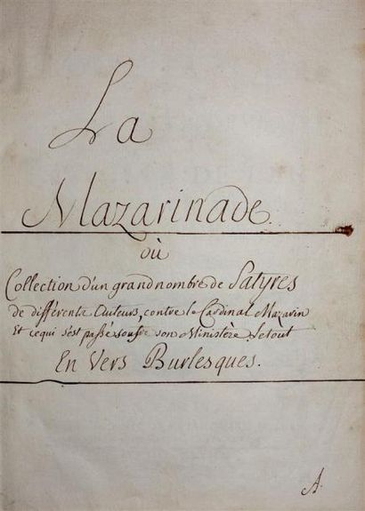 MAZARIN (Cardinal) : La Mazarinade. La Gloire...
