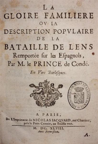 MAZARIN (Cardinal) : La Mazarinade. La Gloire...