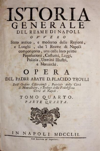 NAPLES : - TROYLI : Istoria Generale del...