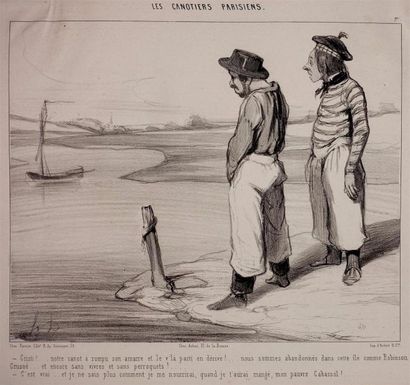 Honoré Daumier (1808-1879) Les Canotiers...