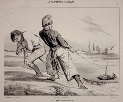 Honoré Daumier (1808-1879) Les Canotiers...