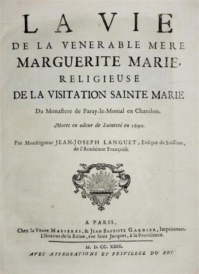 RELIURE AUX ARMES : LANGUET : La vie de la...