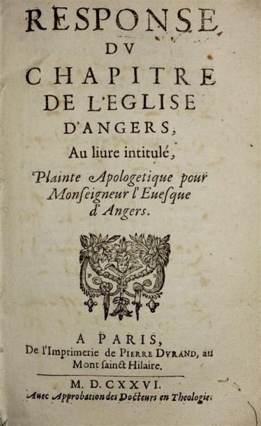Réponse du chapitre de l'Eglise d'Angers....