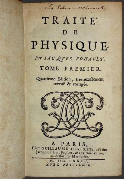 ROHAULT (Jacques) : Traité de physique. Paris,...