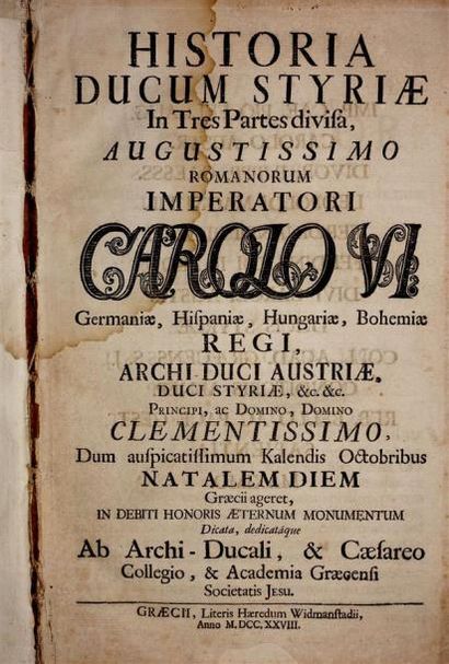SCHEZ (Peter) : Historia Ducum Styriae in...