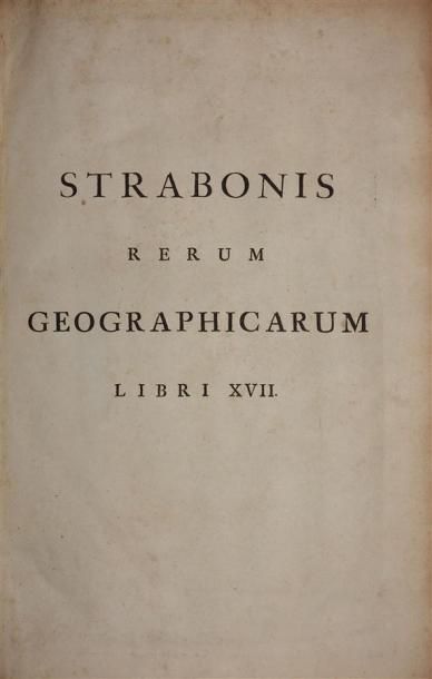 STRABON. STRABONIS : Rerum Geographicarum...
