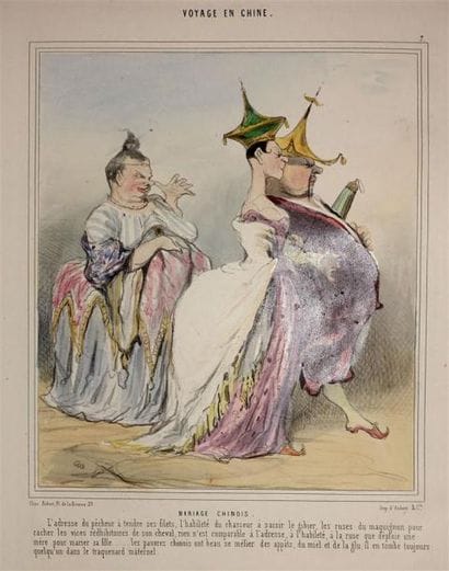 Voyage en Chine. 1845. Lithographie. Chaque...