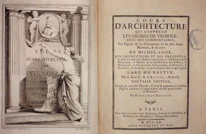 VIGNOLE. D'AVILER : Cours d'architecture....
