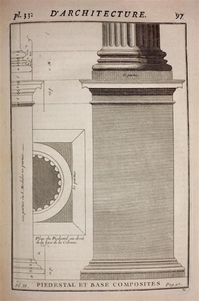 VIGNOLE. D'AVILER : Cours d'architecture....