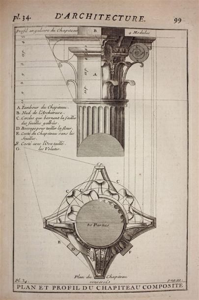 VIGNOLE. D'AVILER : Cours d'architecture....
